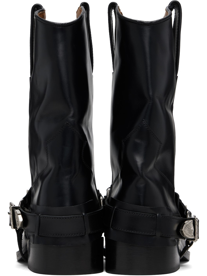 SSENSE Exclusive Black Leather AJ1178 Boots 2