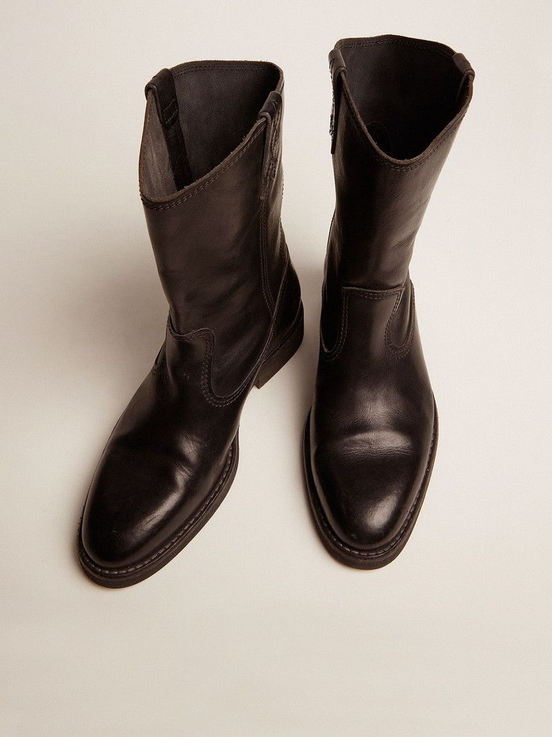 Golden Goose Biker boots in black leather outlook