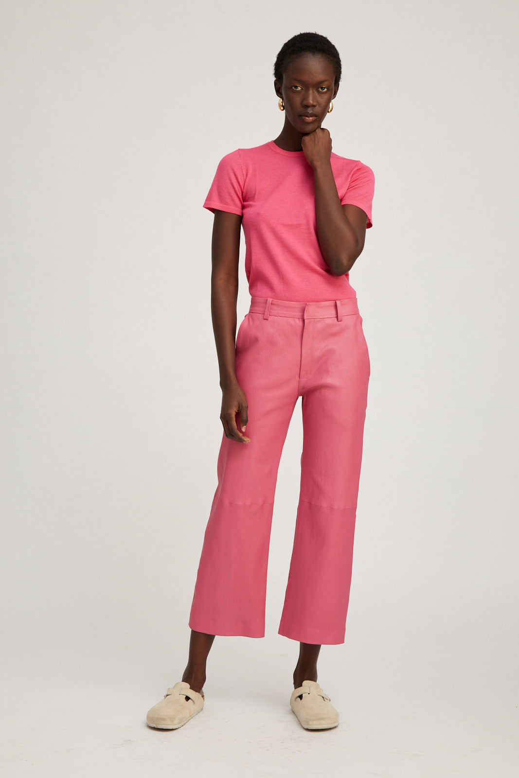 PINK ULTRA FINE CASHMERE TEE - 3