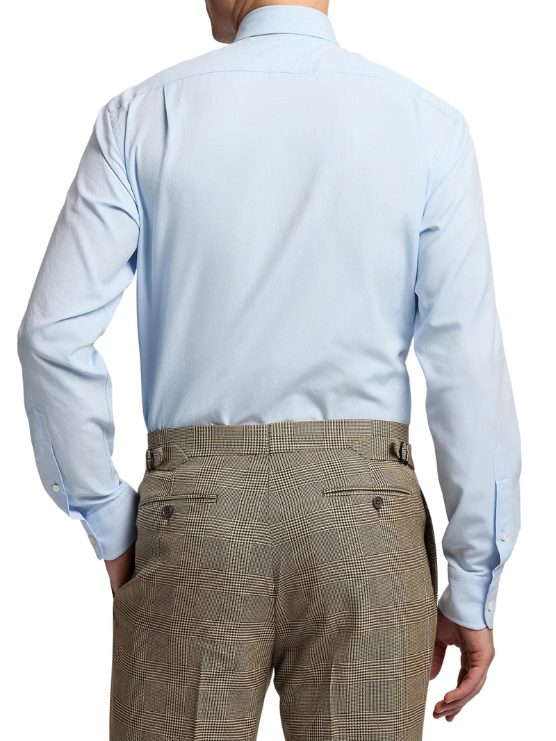 Men's Aston Cotton Oxford Shirt - Dress Shirt Blue 5