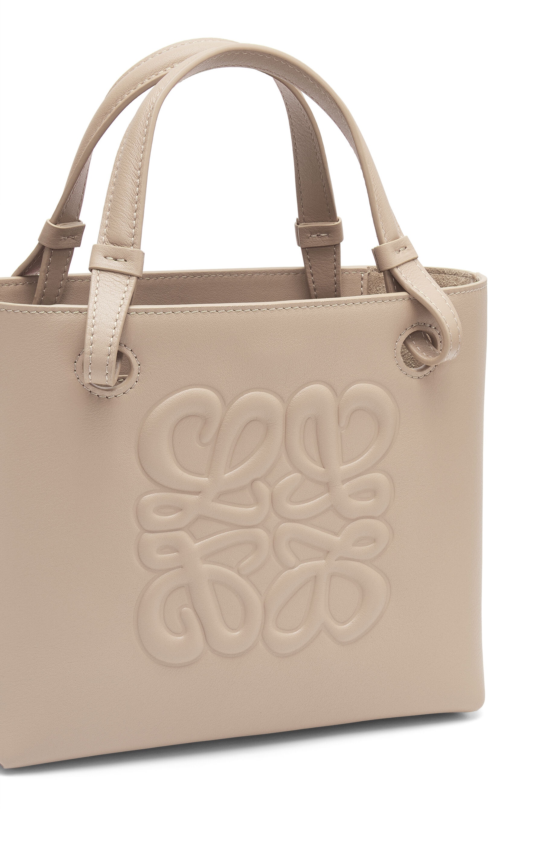 Mini Inflated Anagram Tote in classic calfskin - 7