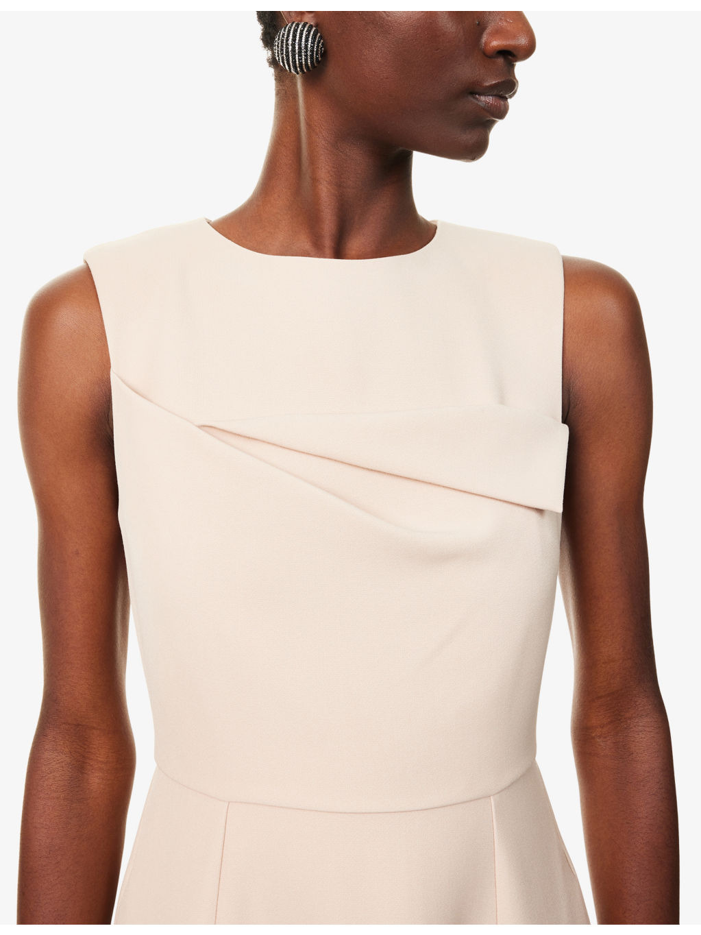 Panel Sleeveless Stretch-Woven Midi Dress - 5
