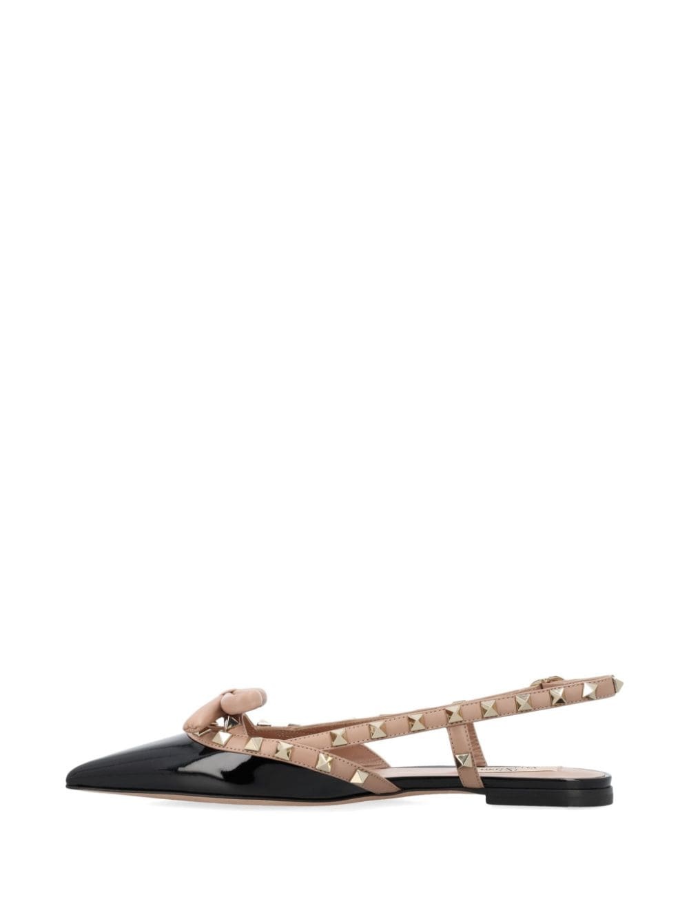 Rockstud bow slingback ballerina shoes - 4