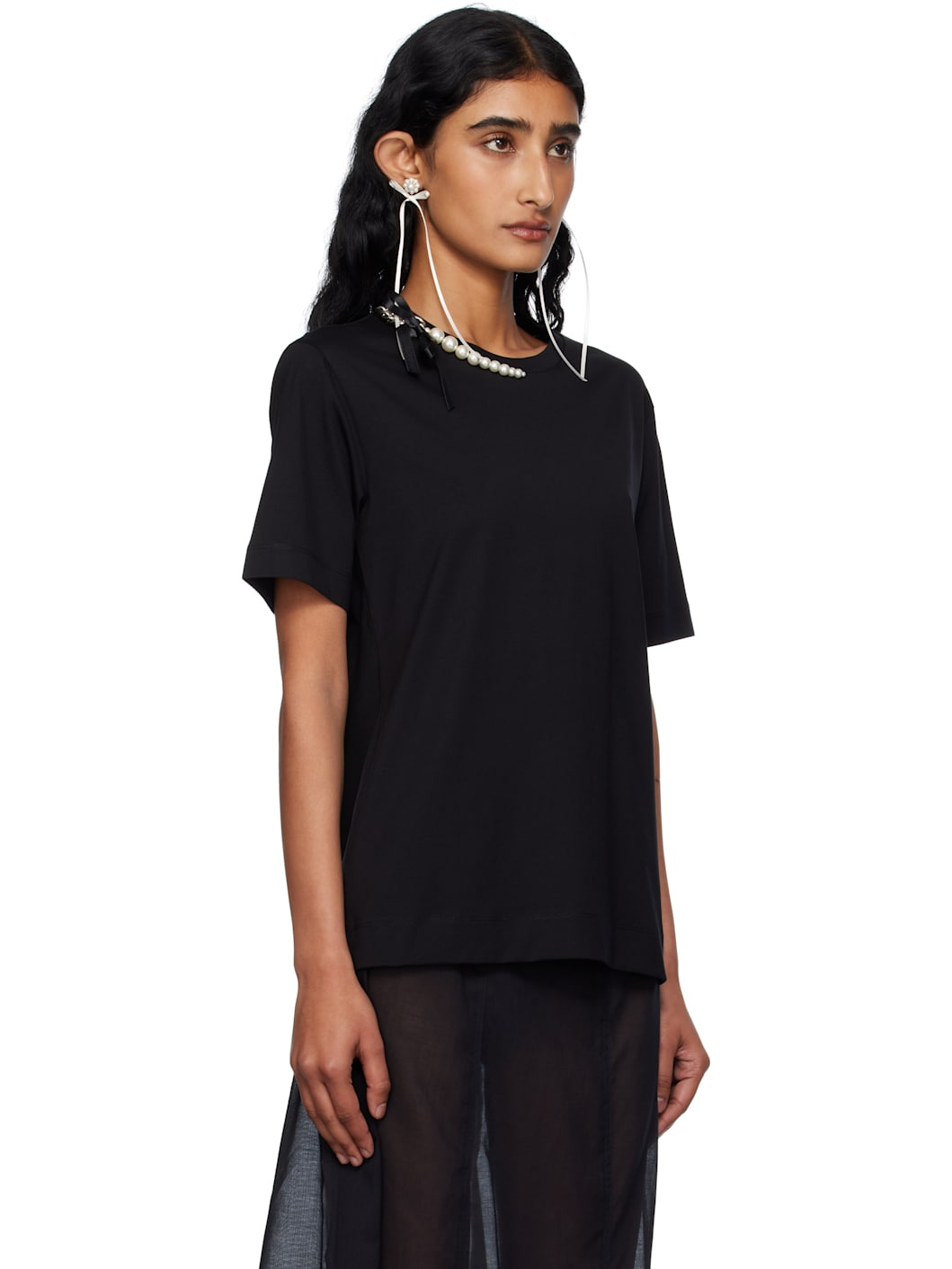 Black Pearl & Chain Boy T-shirt - 2