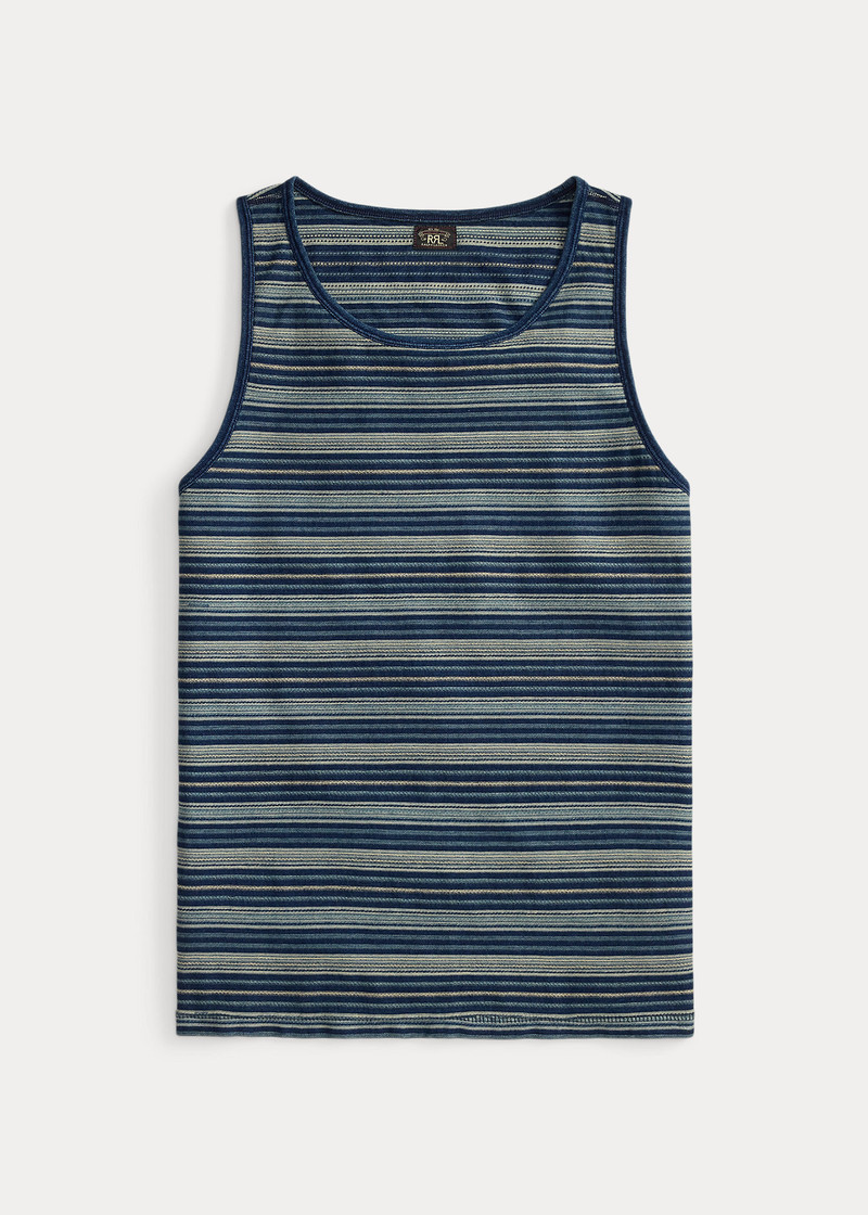 Indigo Striped Jacquard Tank 1