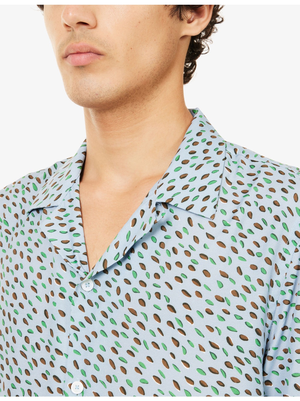 Graphic-Print Regular-Fit Woven Shirt - 5