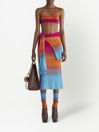 Etro cable-knit midi skirt outlook