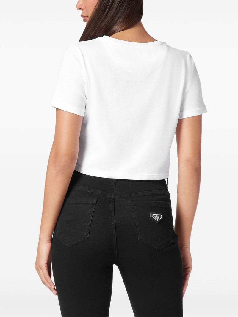 Crystal Hexagon cropped T-shirt 4
