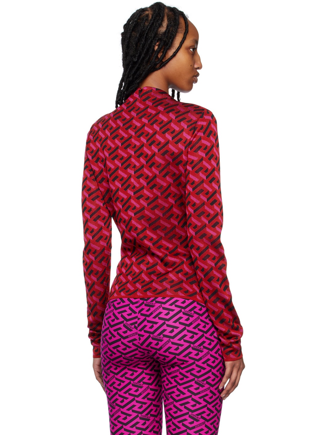 Red 'La Greca' Sweater - 3