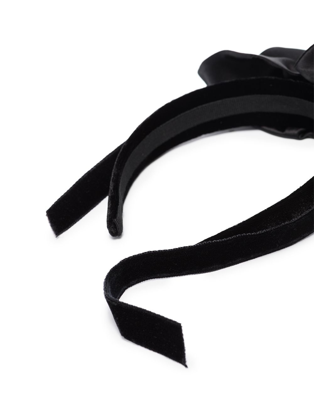 rose appliqué tie headband - 3