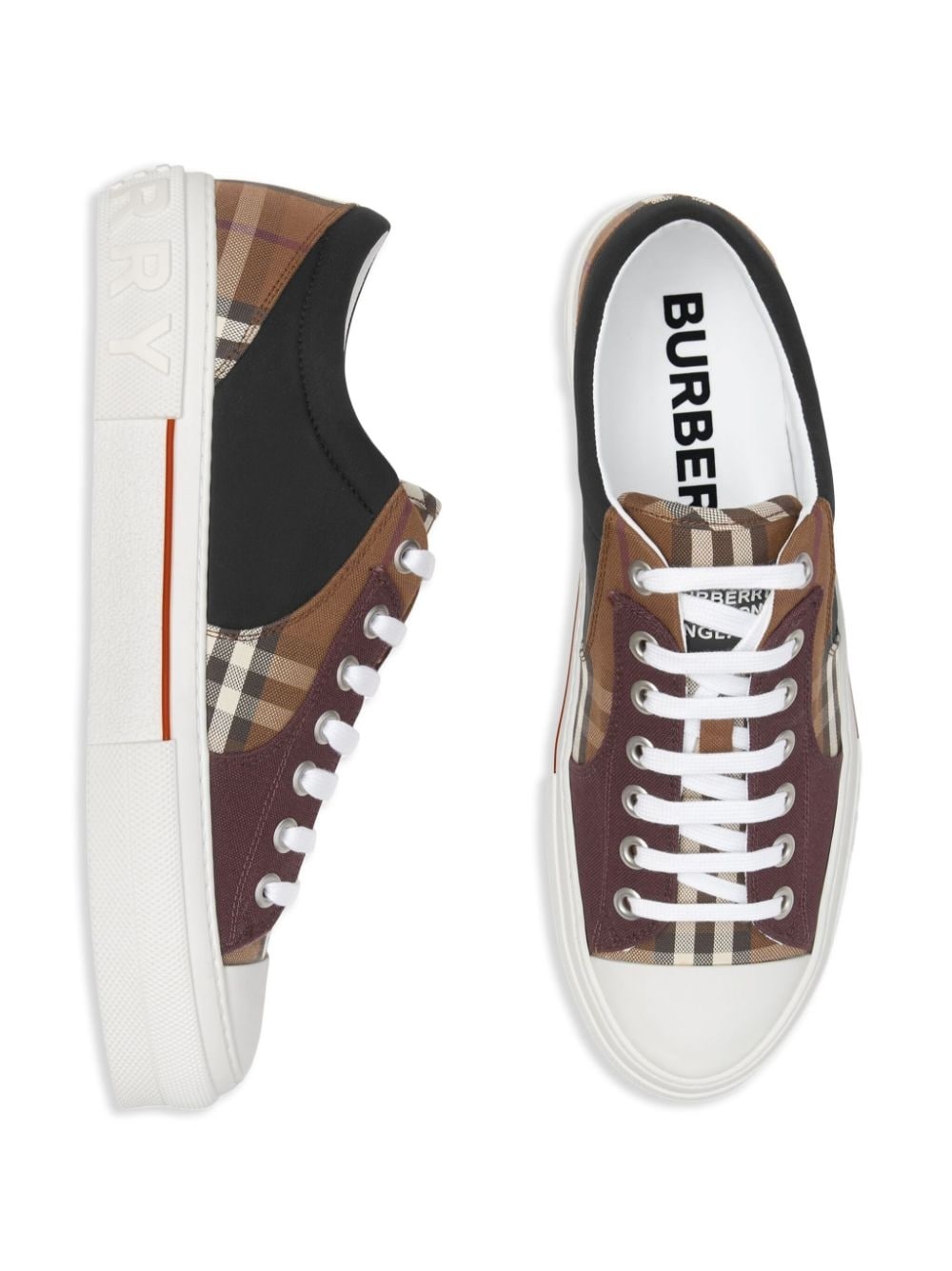 Vintage Check patchwork sneakers - 5