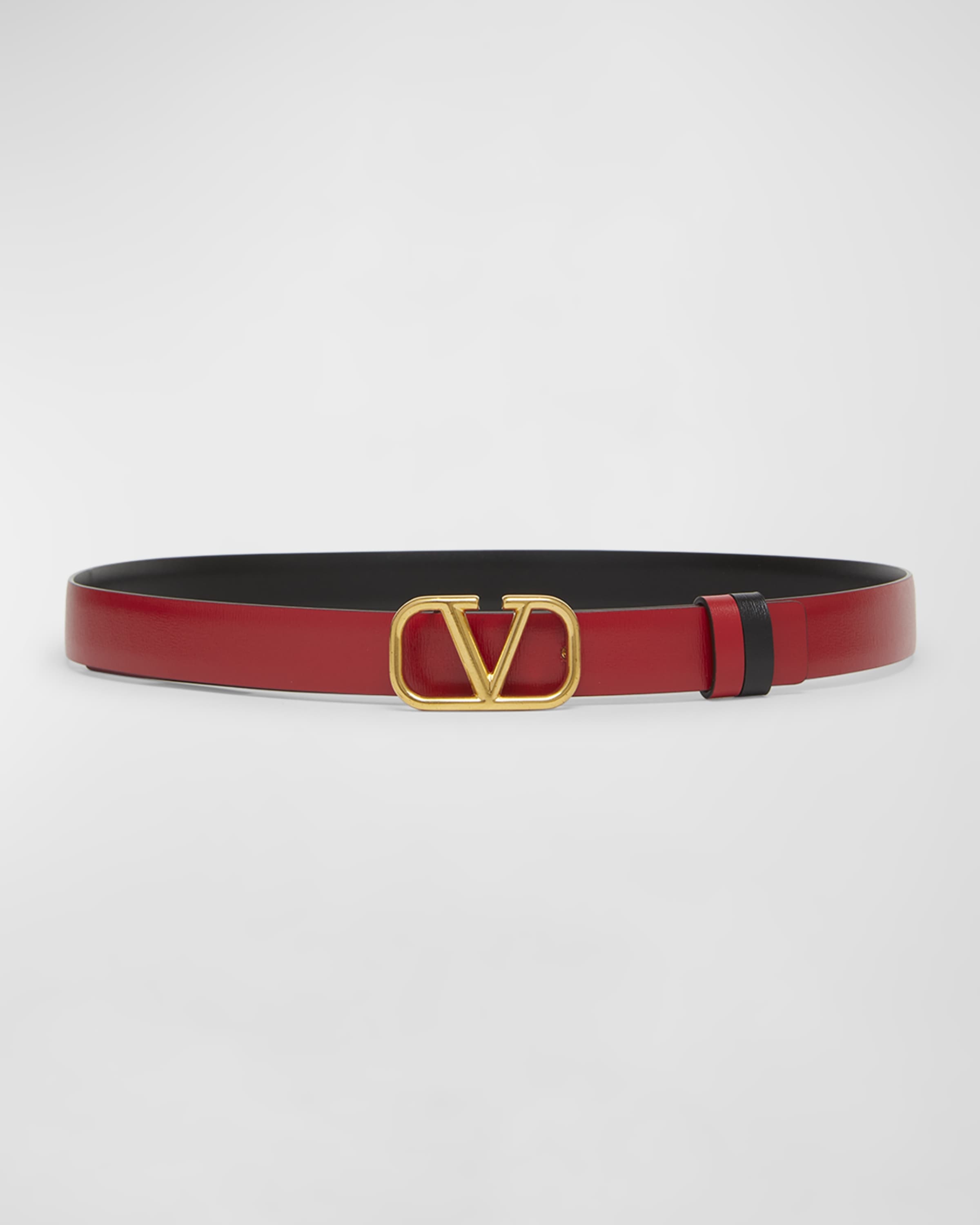 V-Logo Signature Reversible Leather H20 Belt - 1