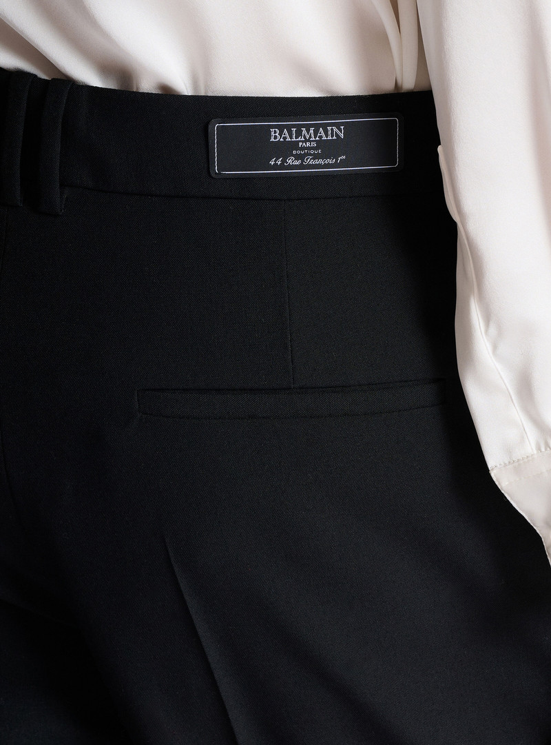 Pleated wool trousers with Sand Effect embroidery 7