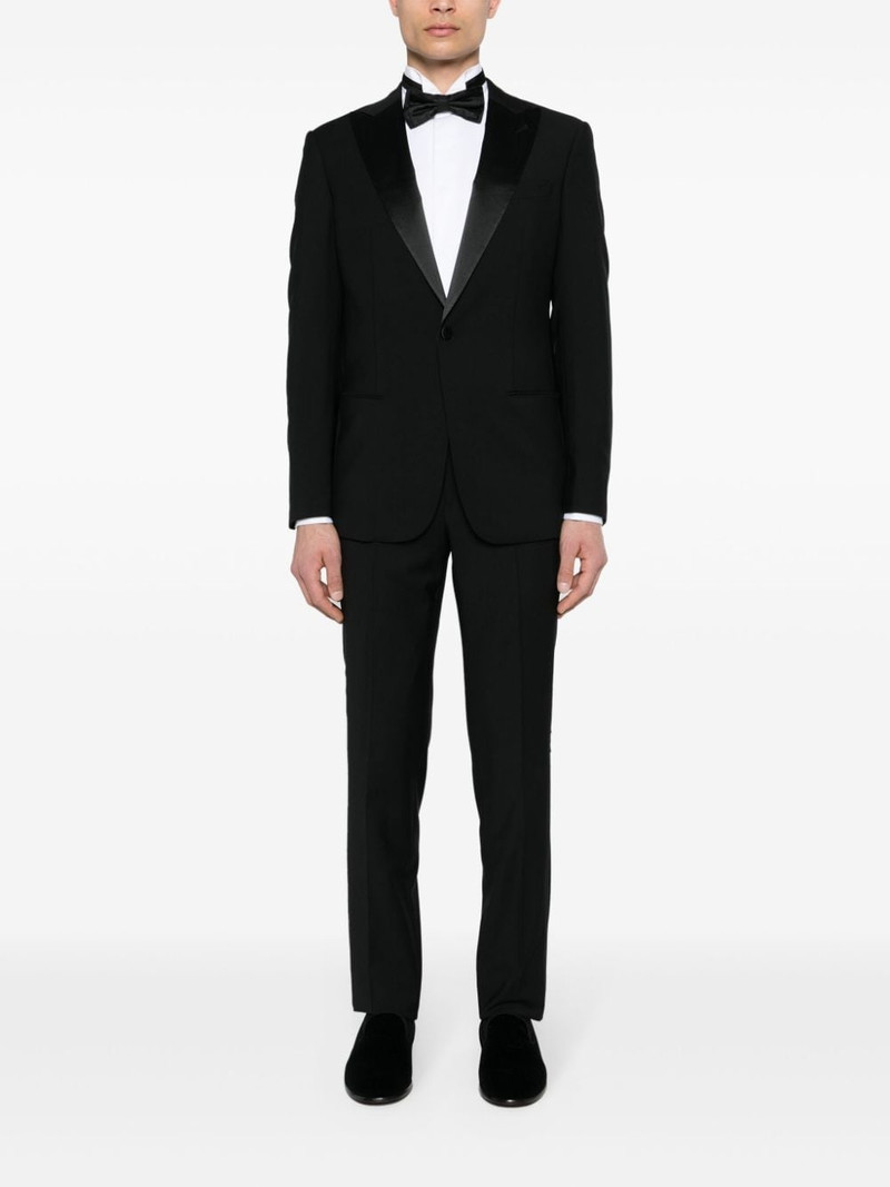 GIORGIO ARMANI contrast wool single-breasted suit outlook