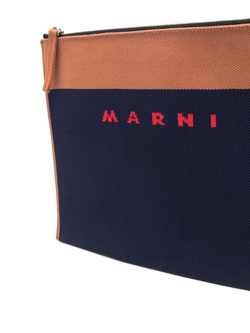 logo print clutch bag 4