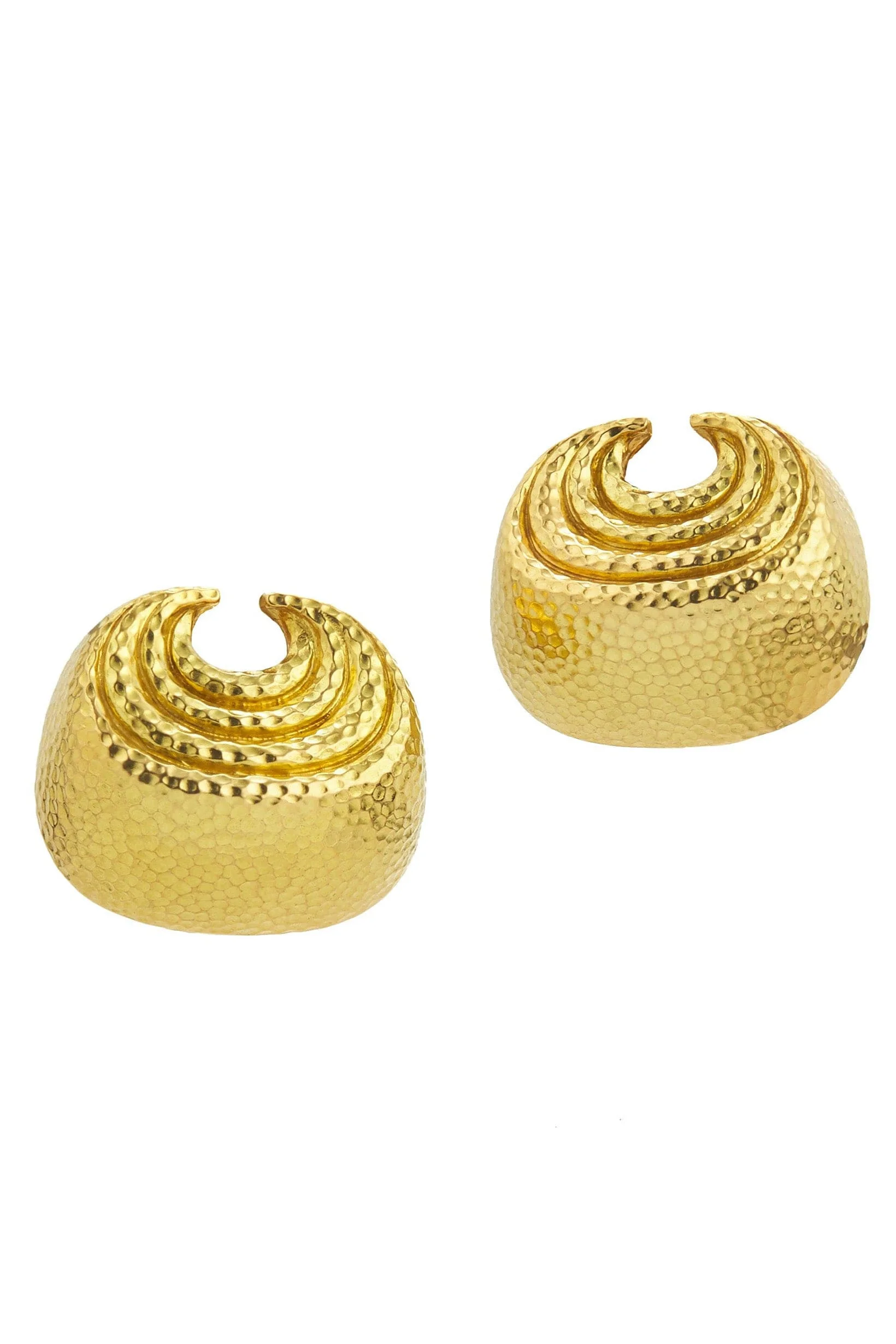 Small Concentric Crescent Earrings - 1