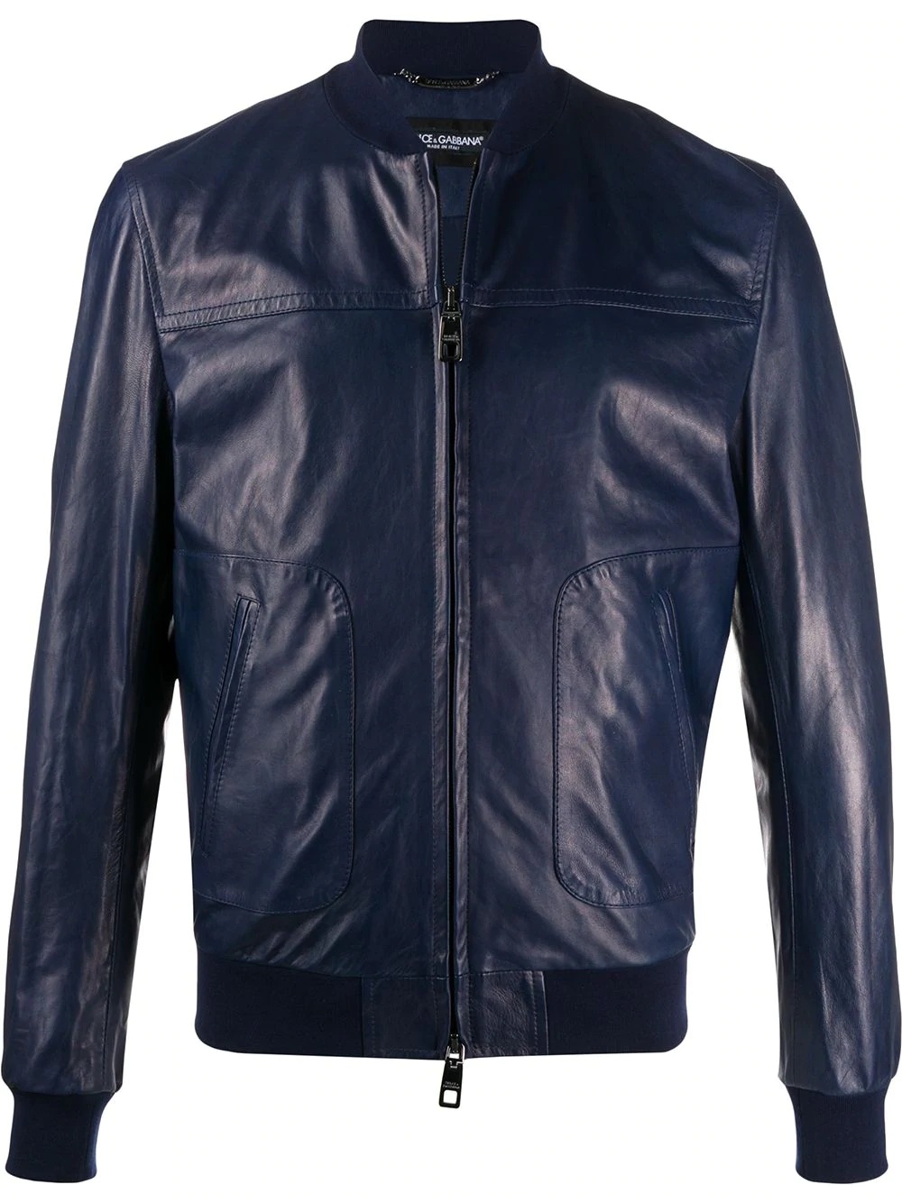 bomber leather jacket - 1