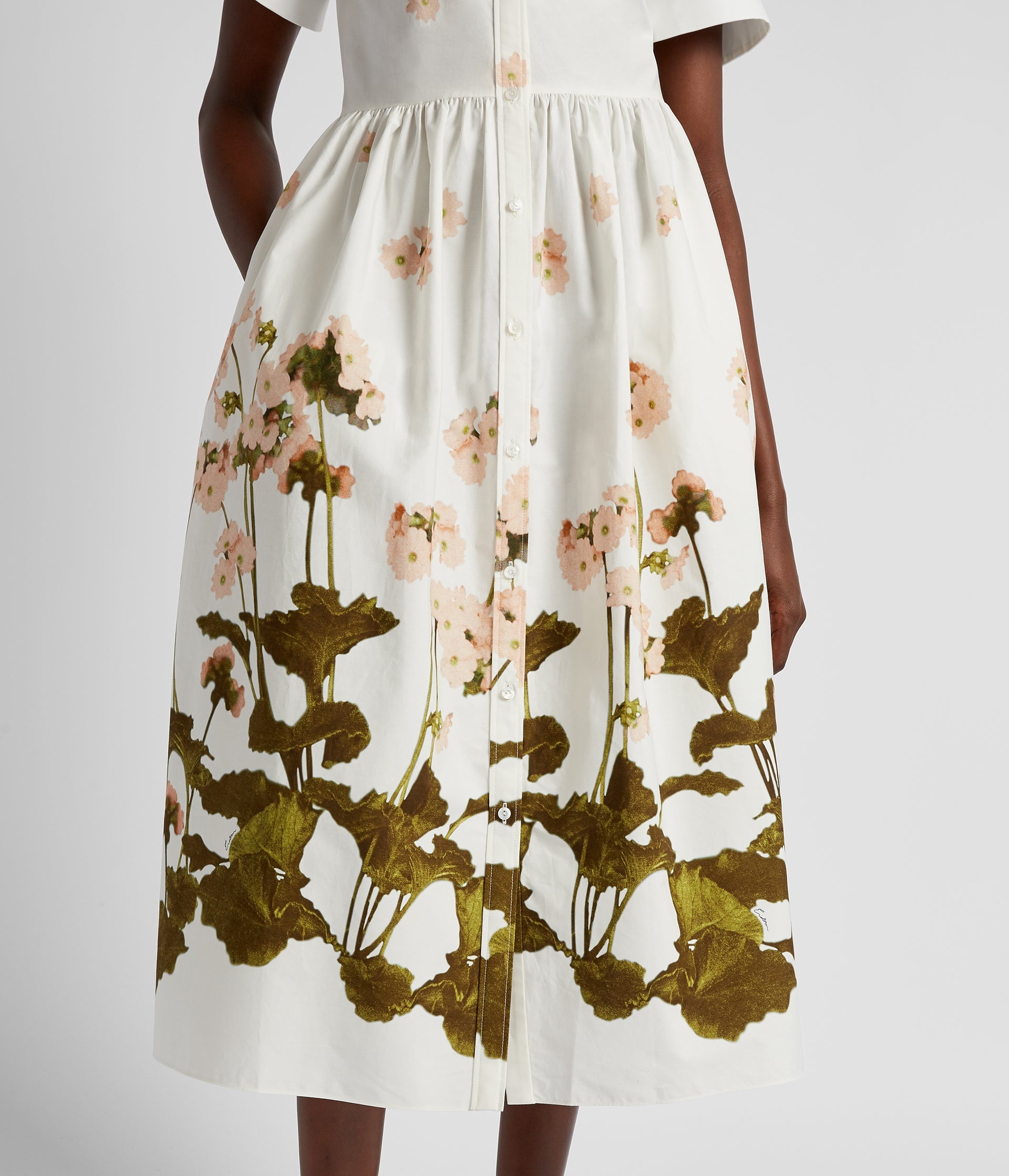 SHORT SLEEVE MIDI SHIRT DRESS - 5