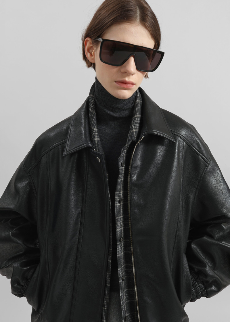 Prescott Faux Leather Jacket - Black 5