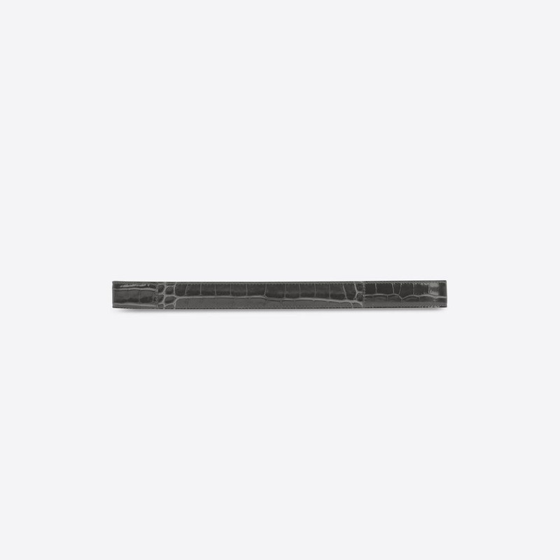 BALENCIAGA Women's Hourglass Thin Belt  in Grey outlook