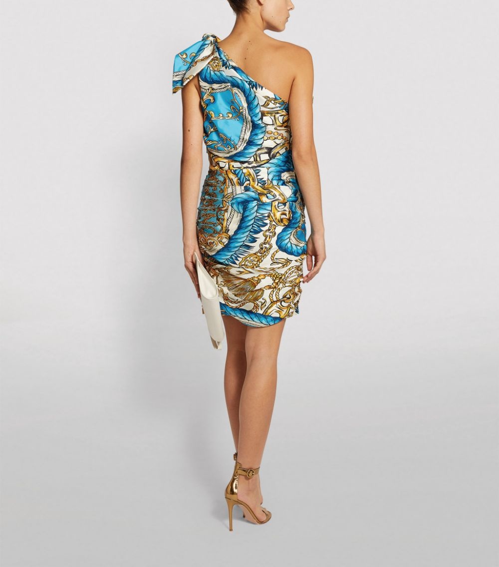 Baroque Print One-Shoulder Dress - 3