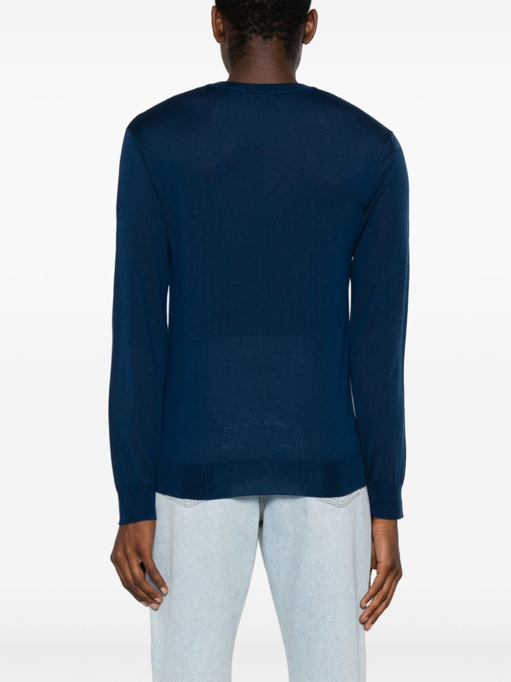 V-neck virgin-wool jumper - 4