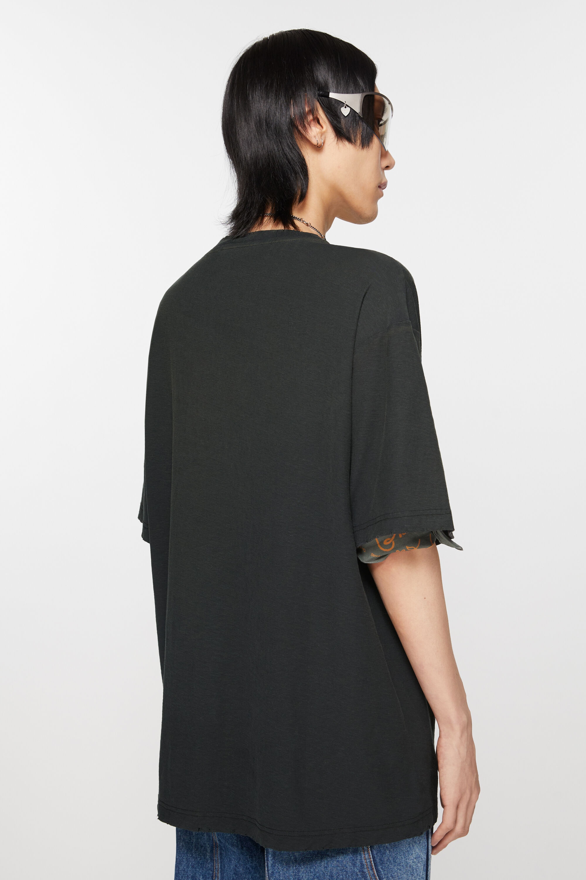 Logo t-shirt - Relaxed fit - Faded black - 3