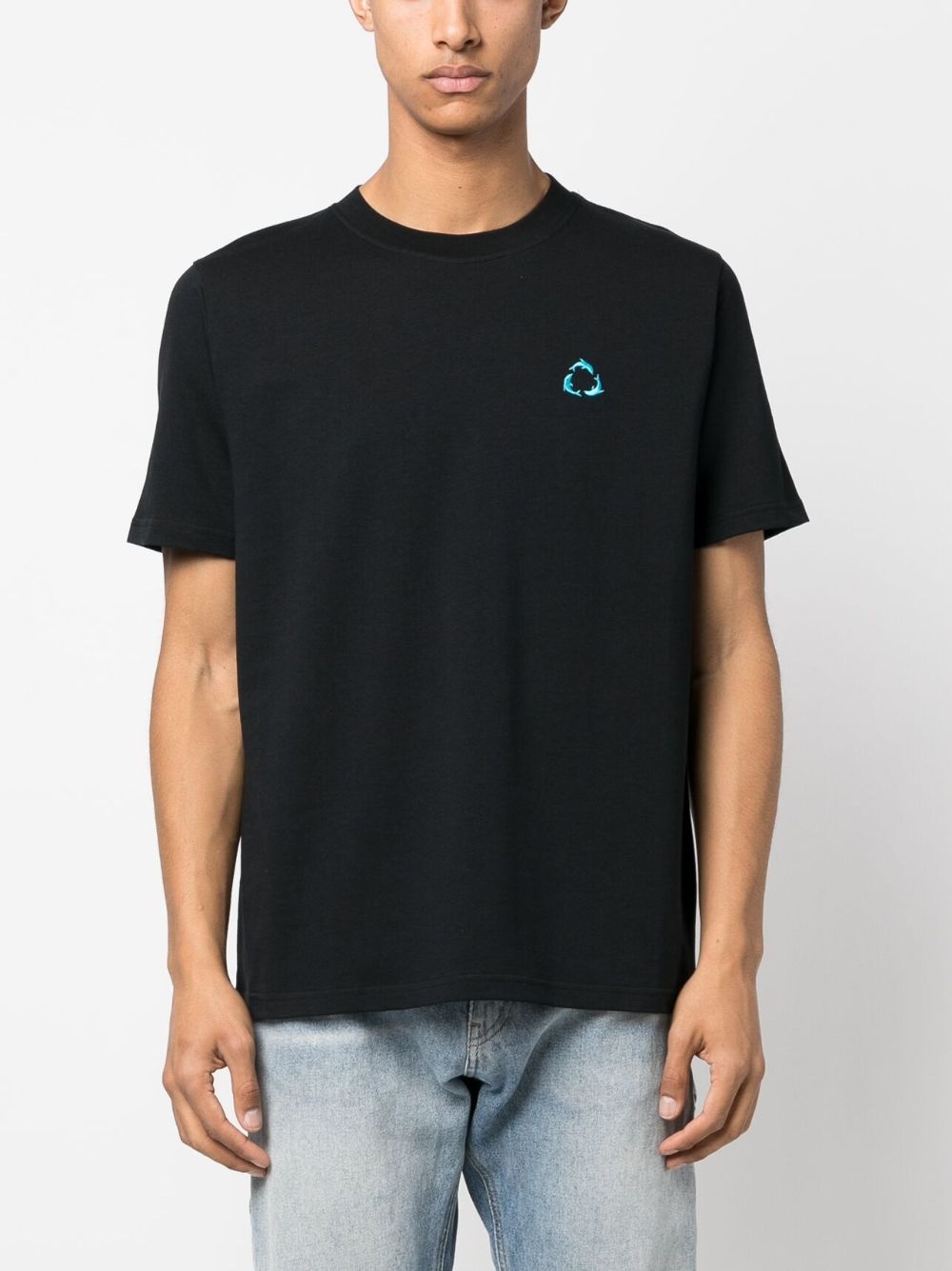slogan-print crew-neck T-shirt - 3