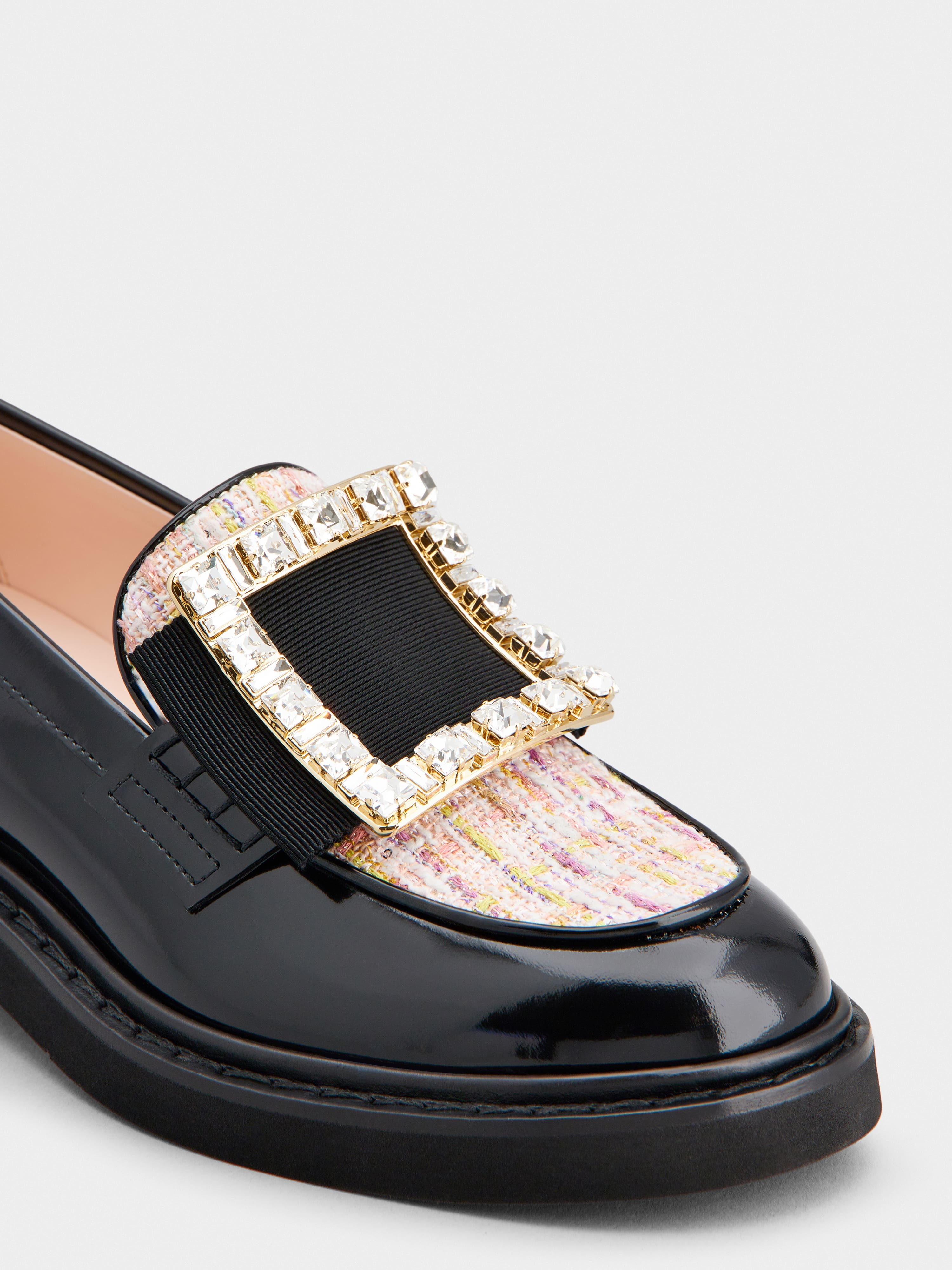Viv' Rangers Strass Buckle Loafers in Patent Leather - 3