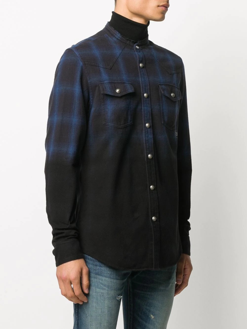 checked cotton shirt  - 3