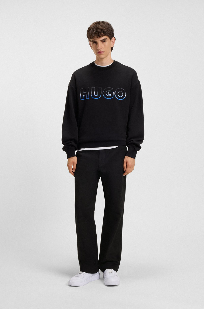 HUGO REGULAR-FIT PANTS IN STRETCH-COTTON SATIN outlook