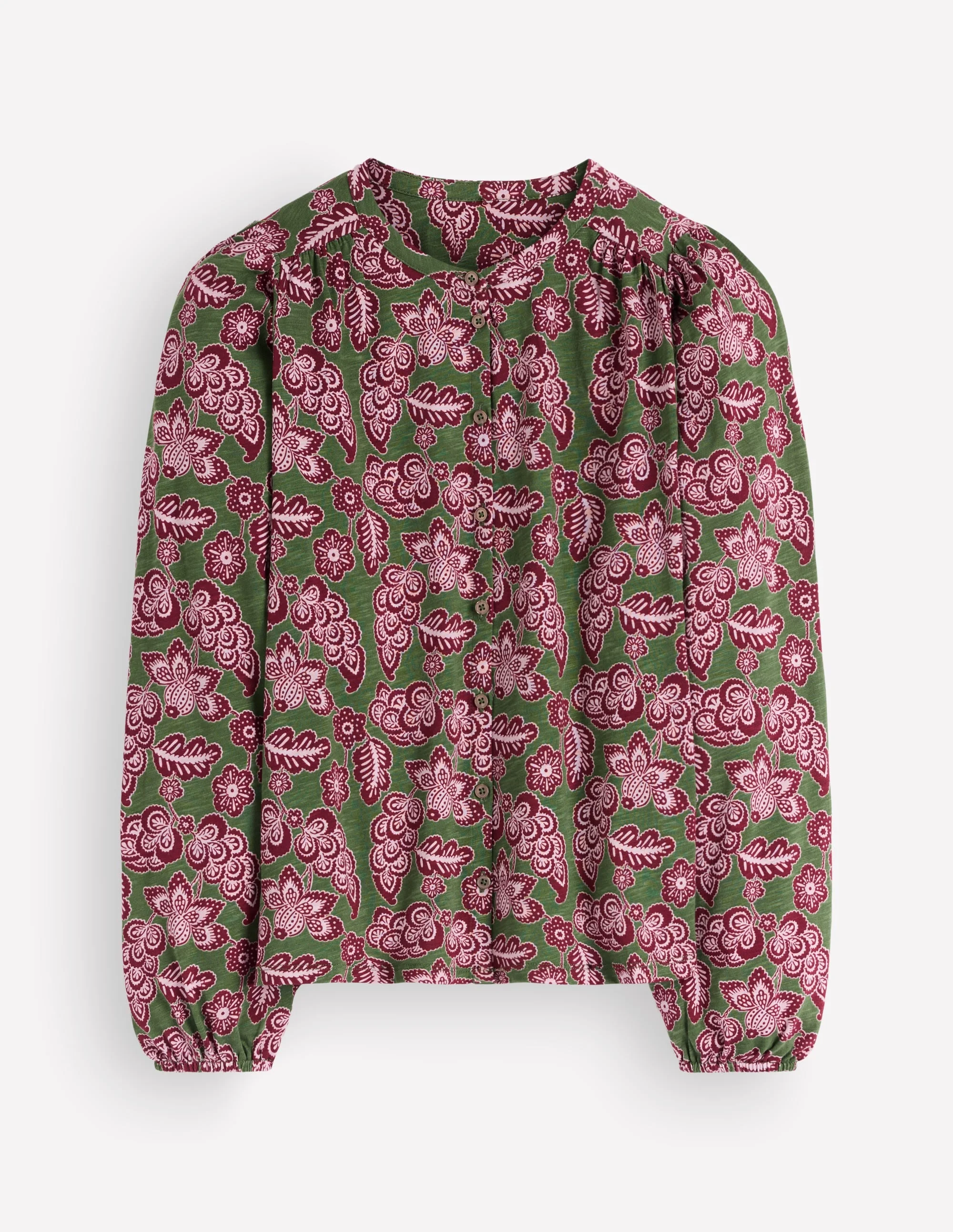 Ara Jersey Shirt-Chive, Tickled Meadows - 1