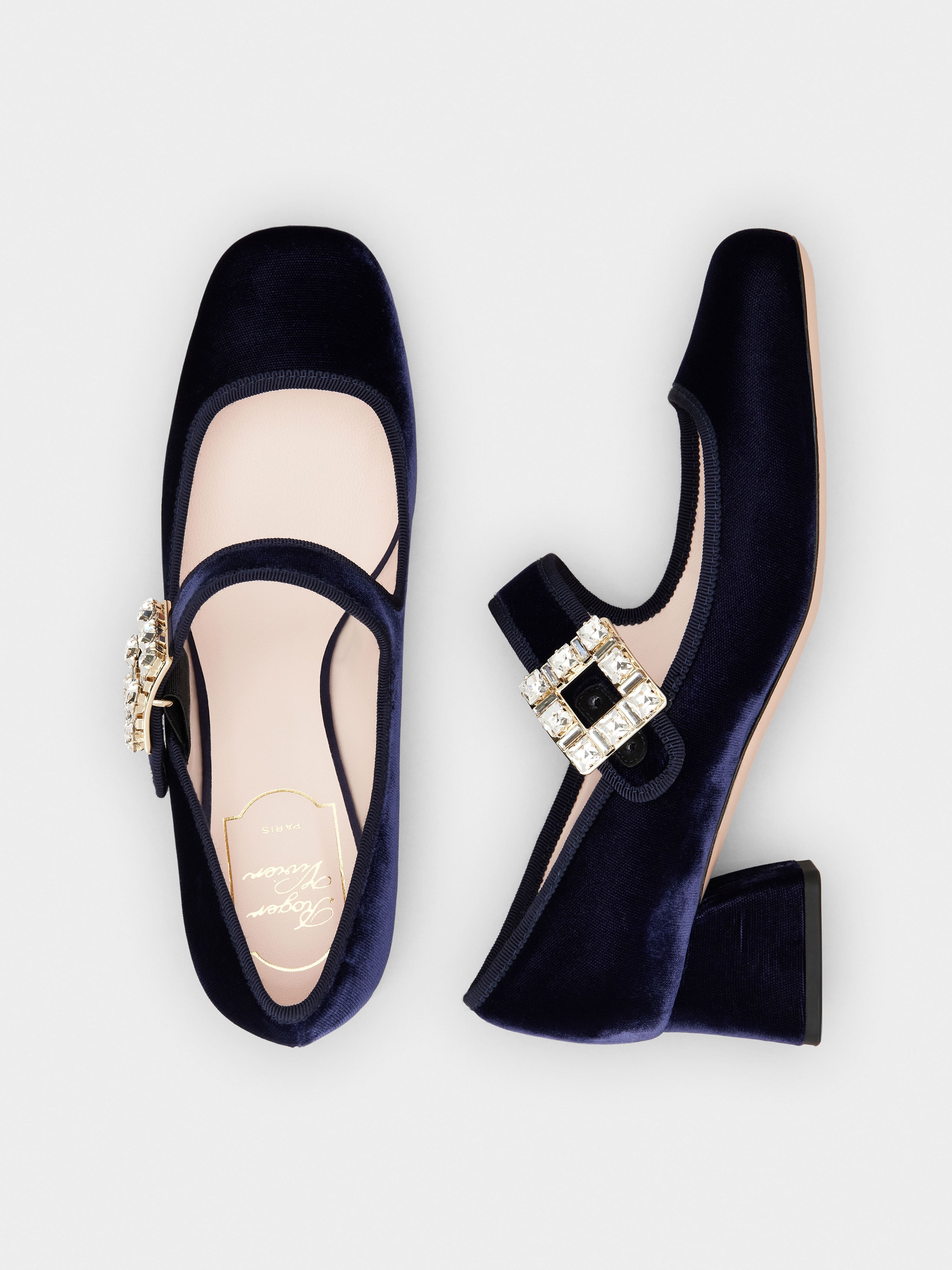 [Roger Vivier] Tres Vivier Strass バックル ベビー パンプス Roger Vivier Tres Vivier Strassバックル パンプス