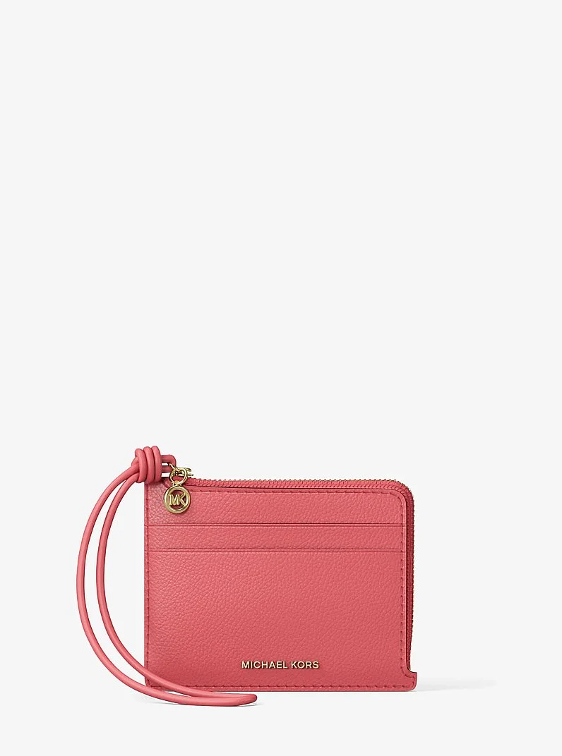 Jet Set Small Pebbled Leather Card Case Wristlet - 1
