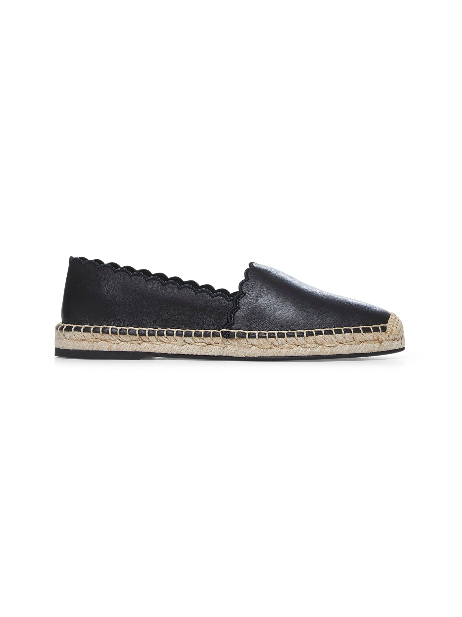 Black leather espadrilles - 1