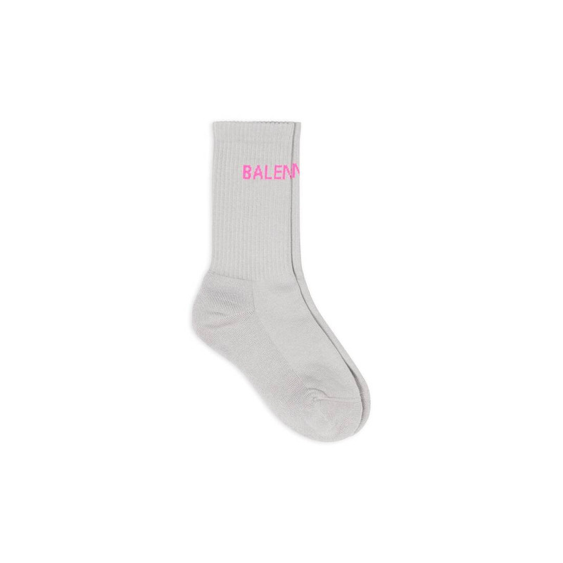 Women's Balenciaga Tennis Socks in Grey 1