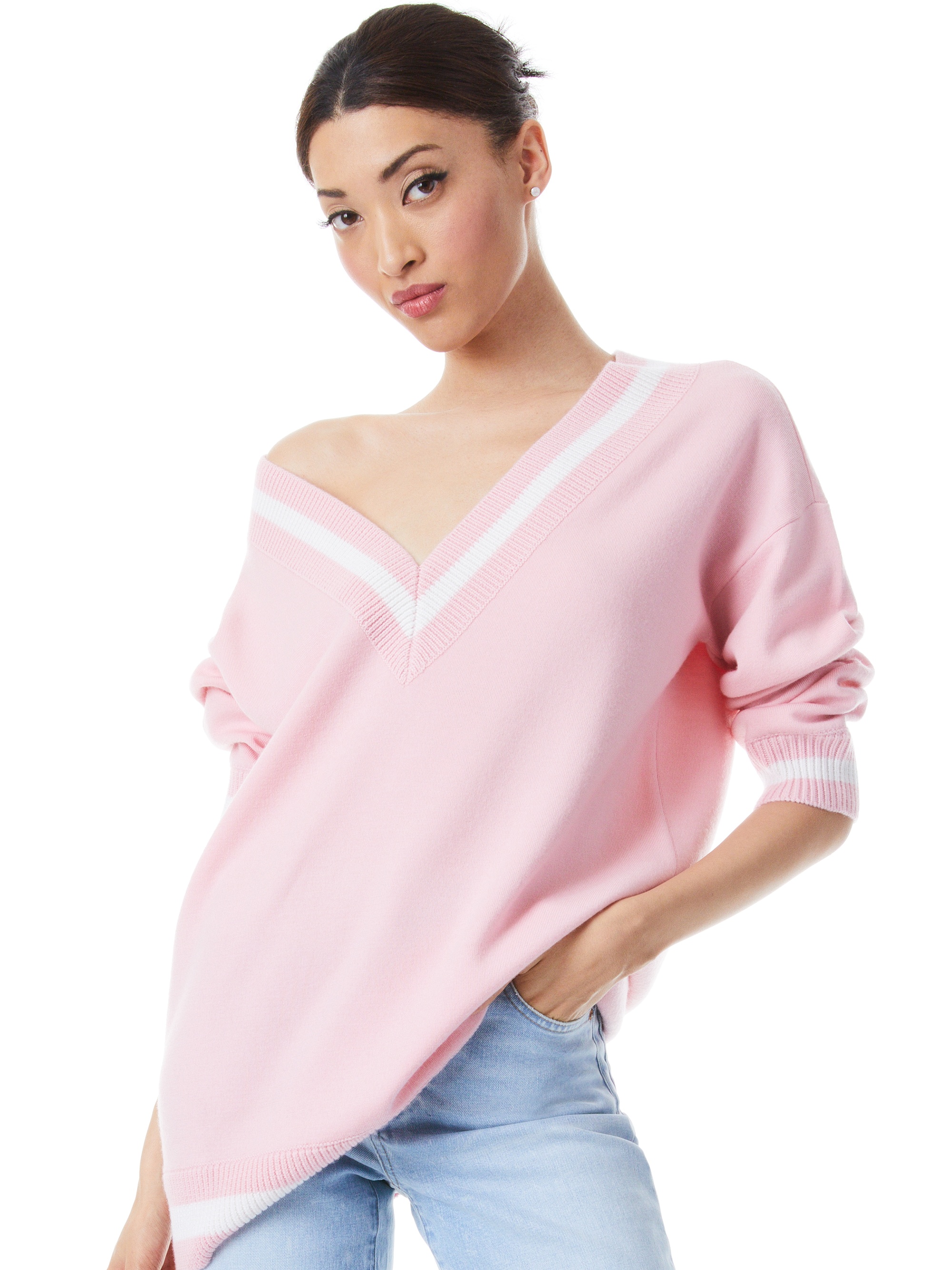 CLEMENT V-NECK VARISTY STRIPE PULLOVER - 2