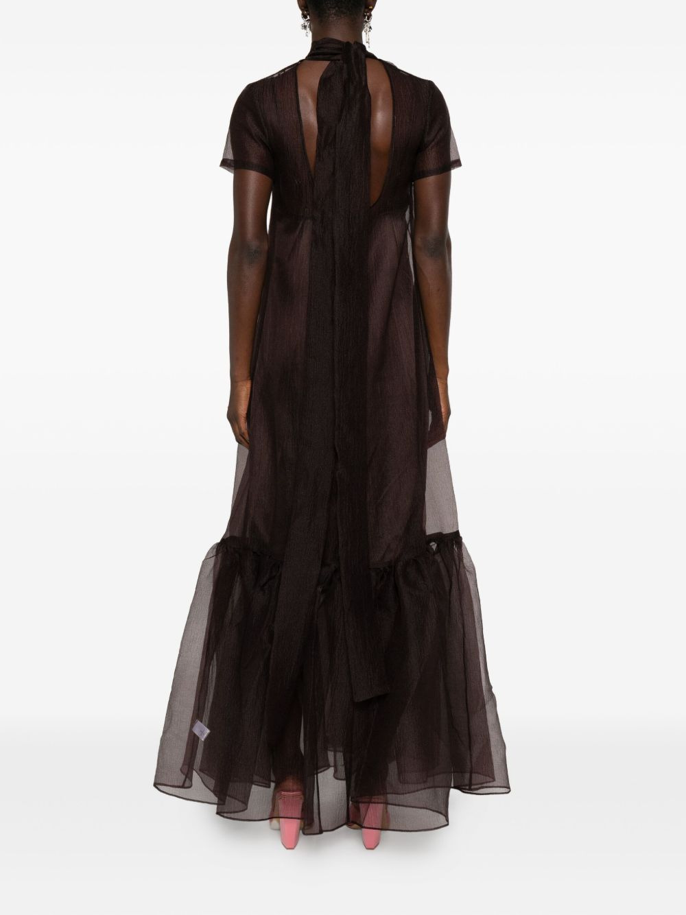 semi-sheer dress - 4