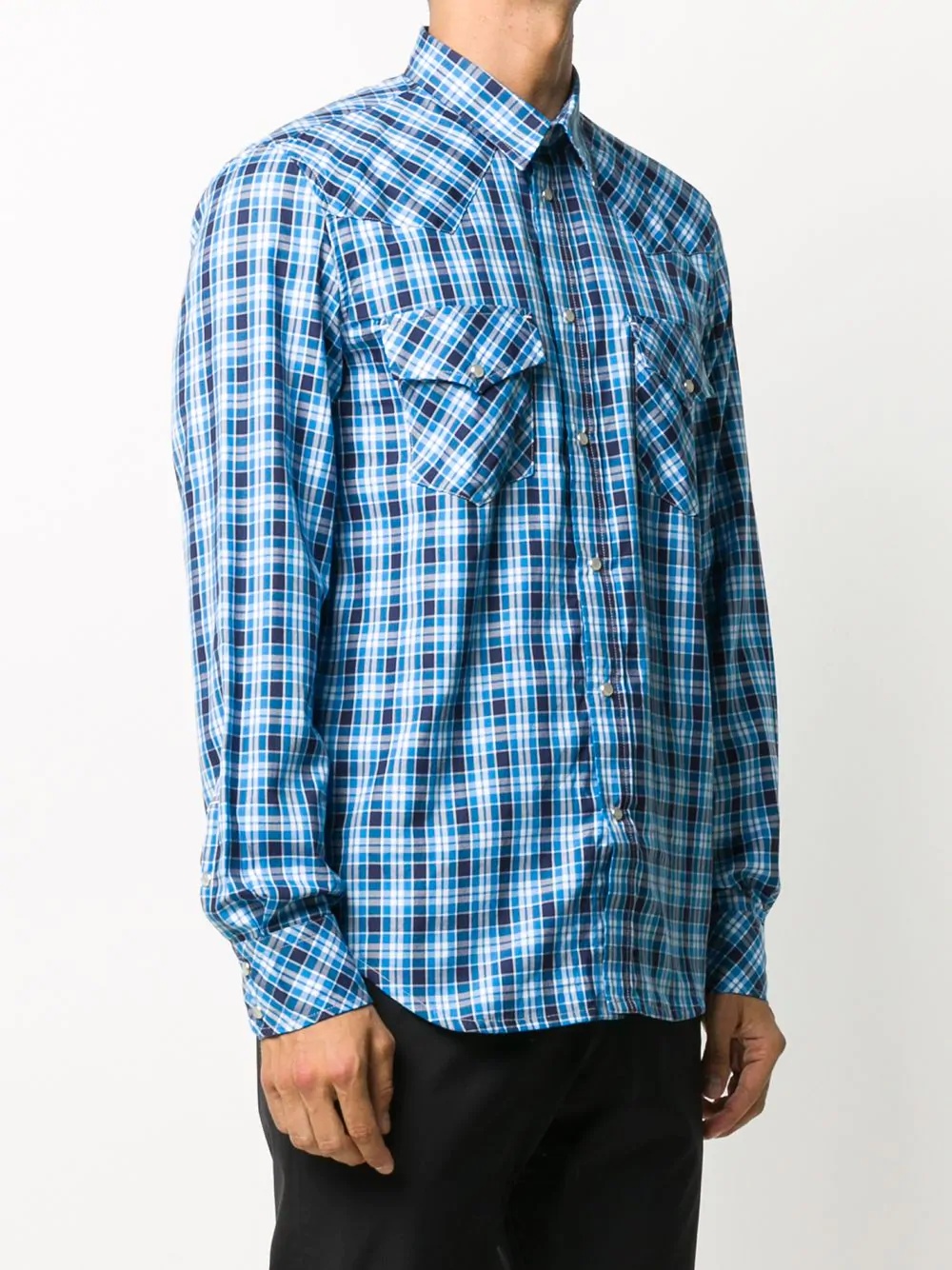 checkered oxford shirt - 3