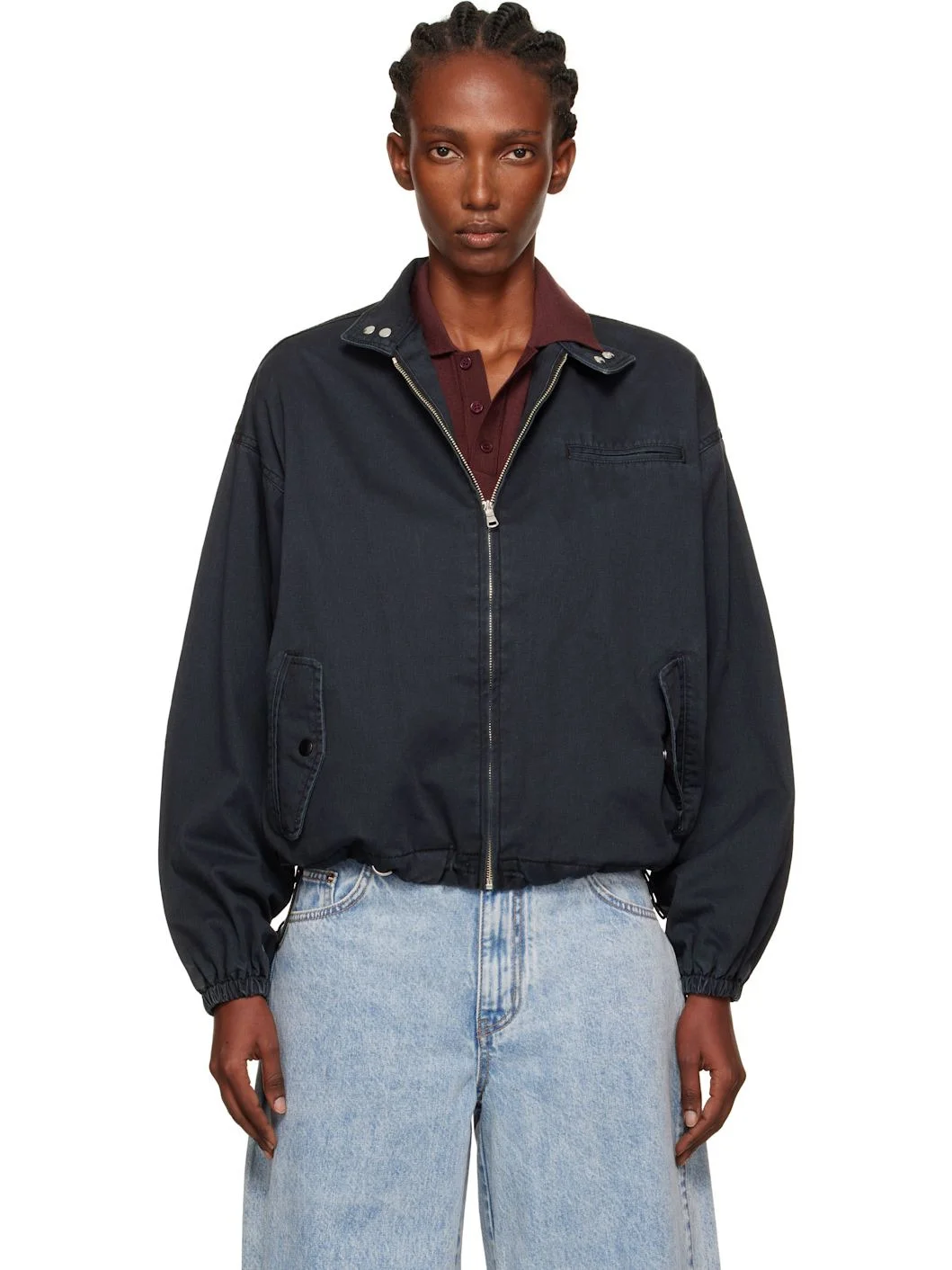 Navy Harrington Jacket - 1