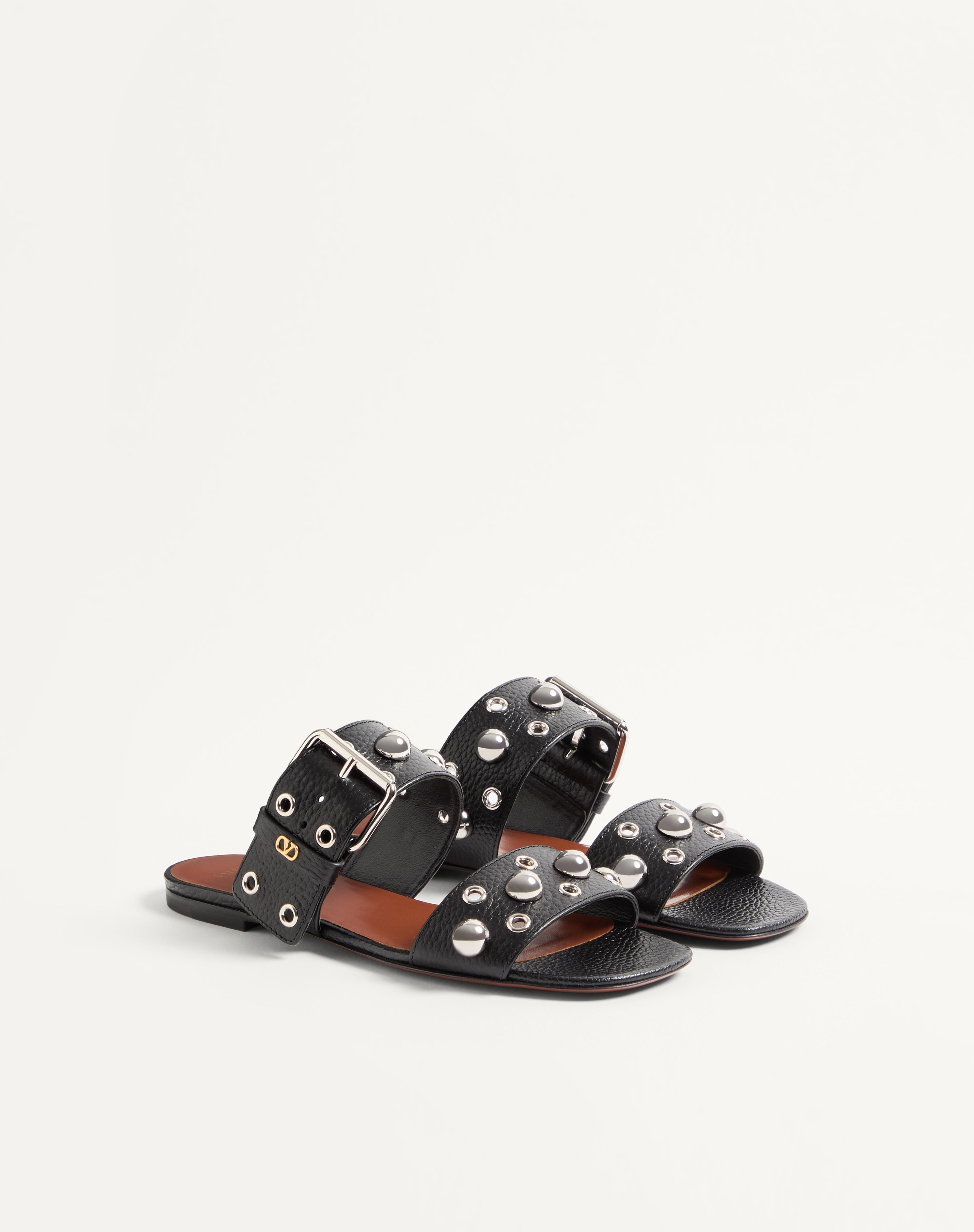NELLCÔTE SLIDE SANDAL IN GRAINY CALFSKIN - 3