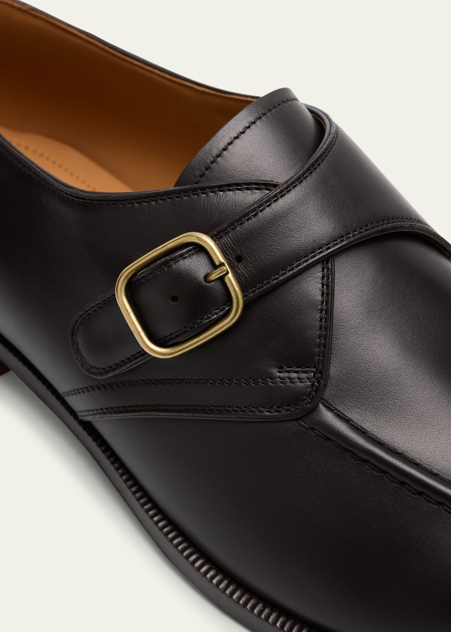 Men's Sergio Walk Leather Single-Monk Strap Loafers - 6