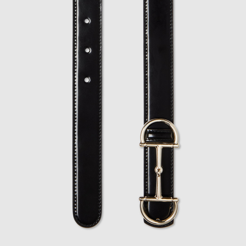 GUCCI Reversible thin belt with Horsebit outlook