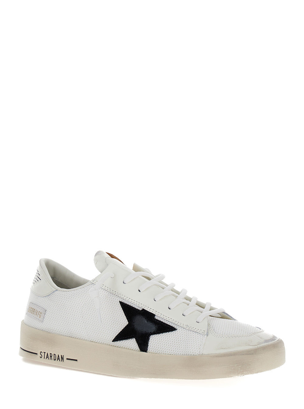 Golden Goose Men 'Stardan' White Low Top Sneakers With Star Patch In Leather And Fabric Man - 2