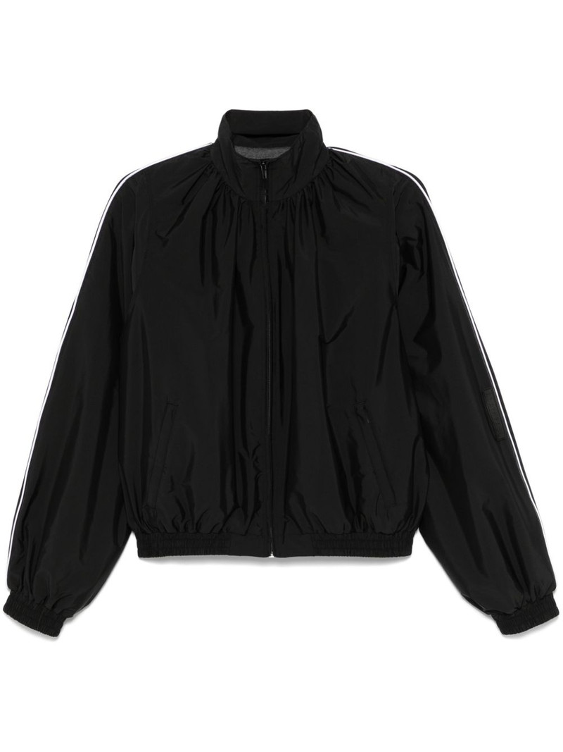 gathered-neck jacket 1
