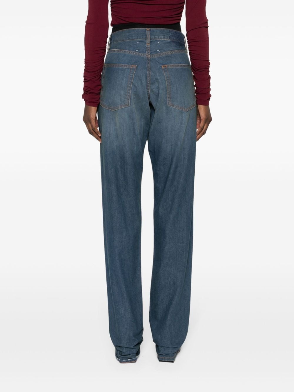straight-leg cotton jeans - 4