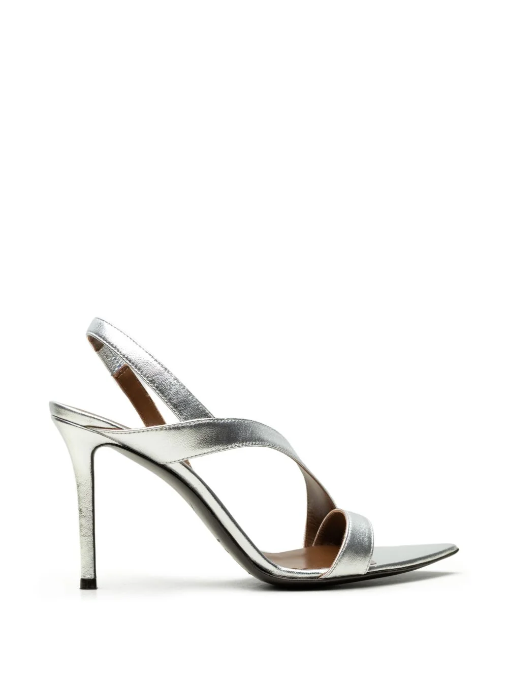 Intriigo metallic-finish crossover-strap sandals - 1