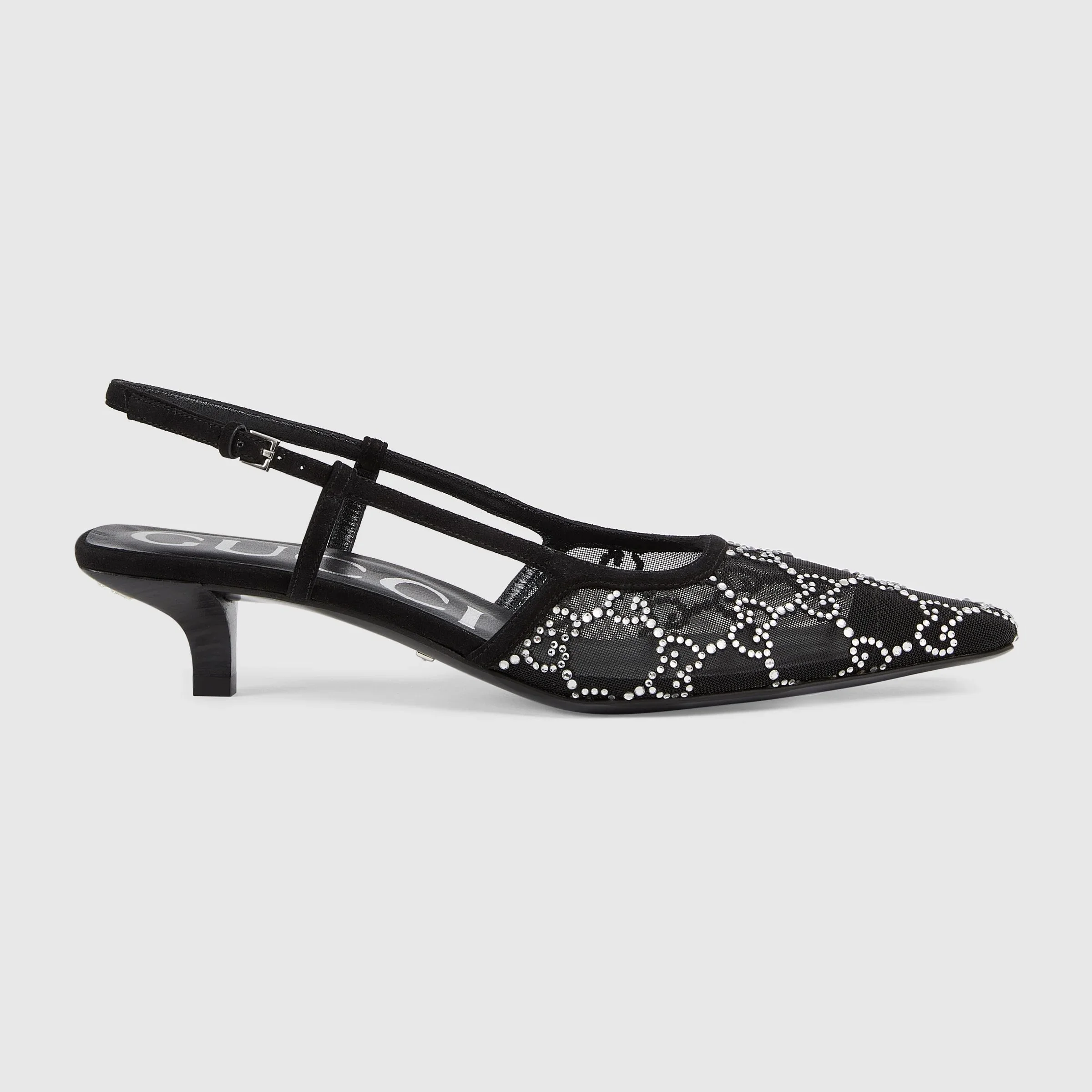 Gucci GG Crystal Slingback Pumps - 1