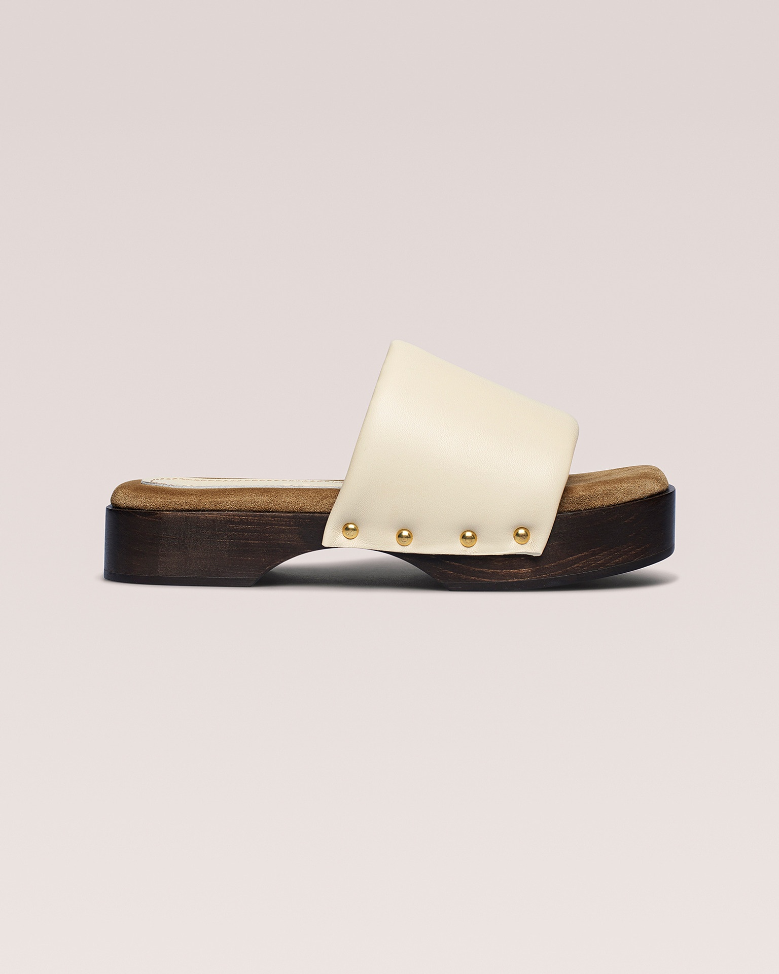 STEFFLON - Leather and suede sandals - Creme - 2