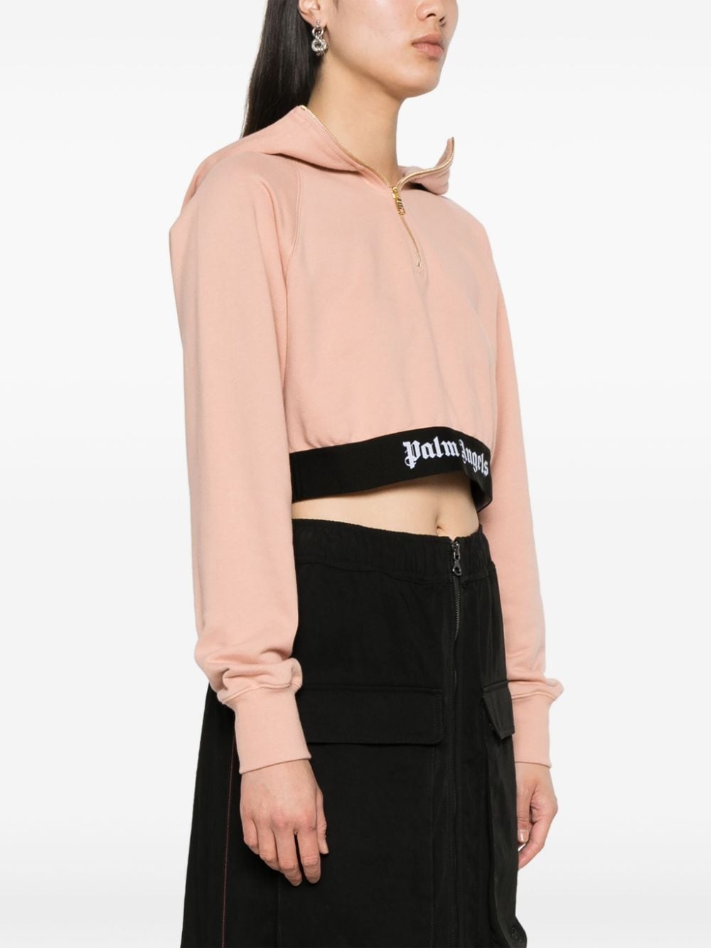 logo-underband cropped sweatshirt - 3